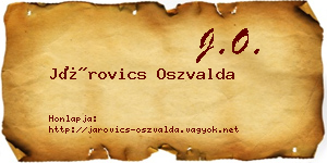 Járovics Oszvalda névjegykártya